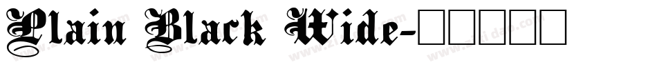 Plain Black Wide字体转换